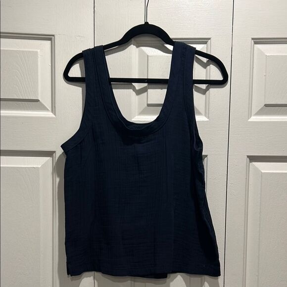 LOFT Blue Sleeveless Tank Top - Picture 1 of 8